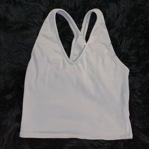 Beige v-neck tank top